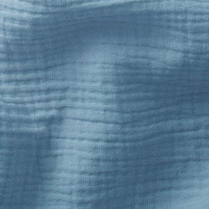 Tissu double gaze de coton bleu indigo